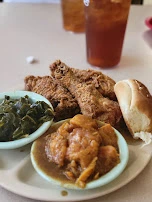 Fried Chicken Yams Collard Greens